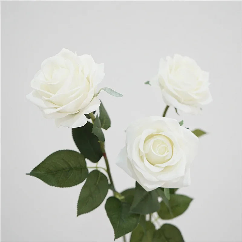 Rosas Látex Real Touch con Humedad — Ramo 5 Tallos, 8 Colores, Novia y San Valentín