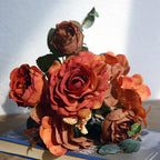 Rosas de Seda Flor Grande — Ramo Lujoso, 34 Colores, Disponible al Mayor
