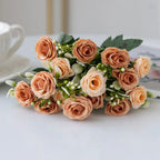 Ramo Nupcial de Rosa de Seda — Arco y Decoración DIY, 5 Colores, Boda