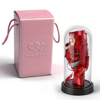 Rose Eternal Life Flower LED Starry Sky Glass Cover Living Room Decor Gift Ornament Perfect Valentine's Day Christmas Gift