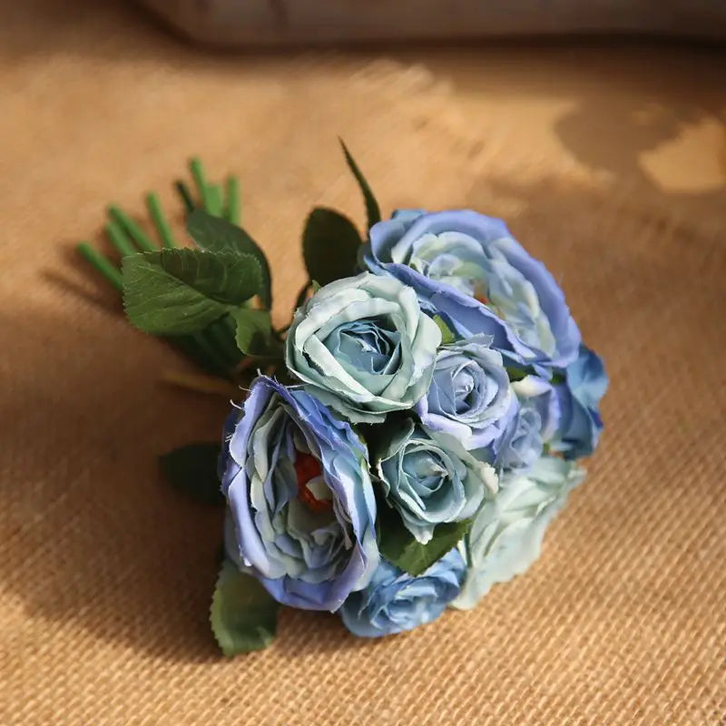 Ramo Nupcial de Rosas de Seda — 16 Colores, Boda y Damas de Honor