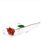24K Plated Gold Roses Valentine's Gift Girlfriend Anniversary Mother's Day Gift 29CM Artificial Flowers Eternal Rose ForeverLove
