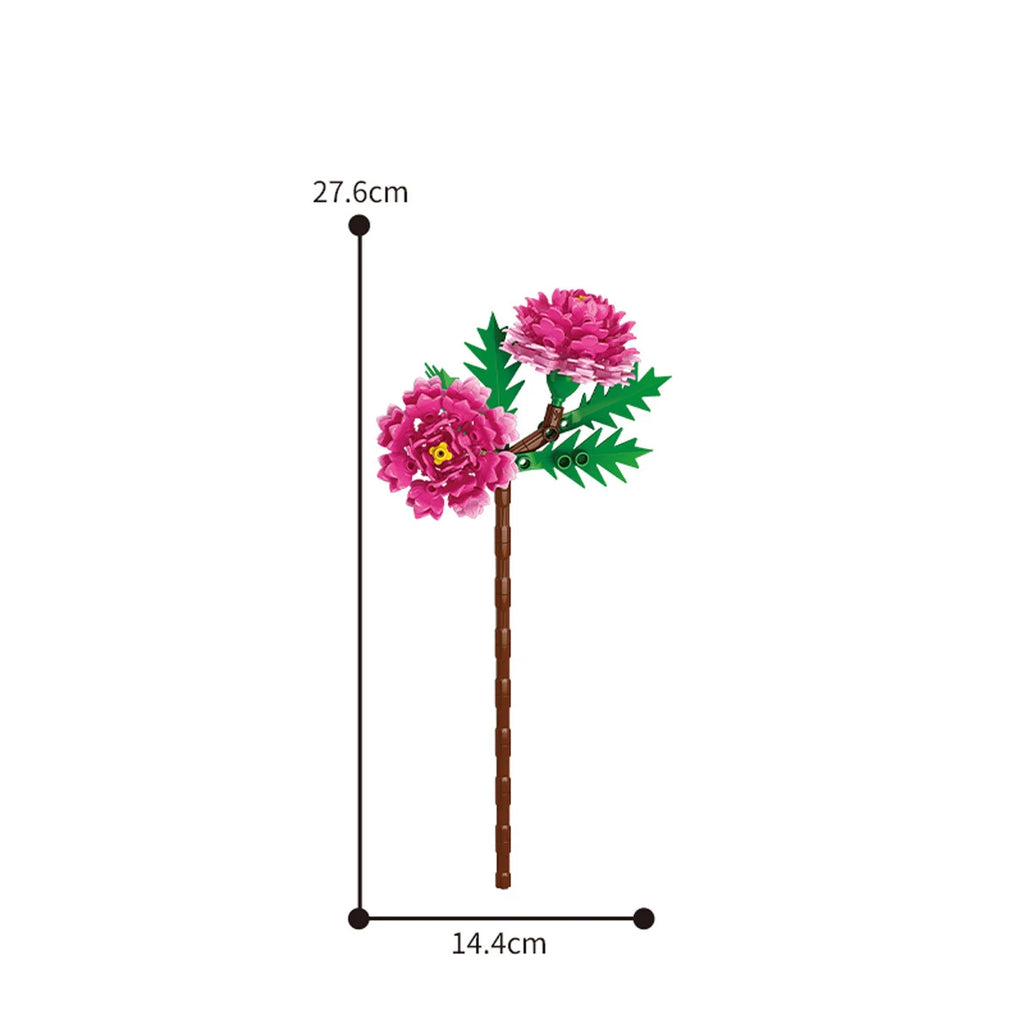 Eternal Block Flower Assembly Bouquet Desktop Decoration Block Flower Children's Puzzle Assembly Toy Bouquet