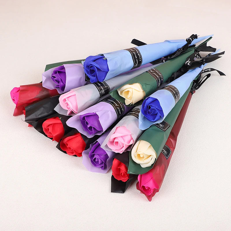 5-20pcs Soap Rose Artificial Flower Valentines Day Gift Wedding DIY Flower Bouquet Birthday Party Gift for guests Eternal Rose