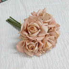 Rosas Látex con Humedad — Ramo 5 Cabezas, 10 Colores Morandi, Novia y Cumpleaños