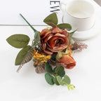 Ramo Grande de Rosas Retro de Seda — 12 Colores, Hogar, Bodas y Aniversario