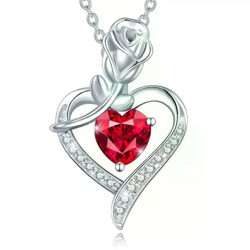 Eternal Rose Gift Box With Heart-Shaped Necklace, Perfect For Women,Mums,Birthdays,Valentine's Day & Christmas, Jewelry Gift Box