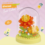 Eternal Bouquet Flower Assembly Blocks Children's Toy Mini Brick Particle Girl Series Rose Bundle Valentine's Day Birthday Gift