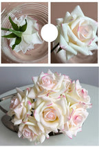 Real Touch Curling Rose Artificial Latex Flowers Moisturizing Wedding Photography Flower Arrangement Home Desktop Decoration