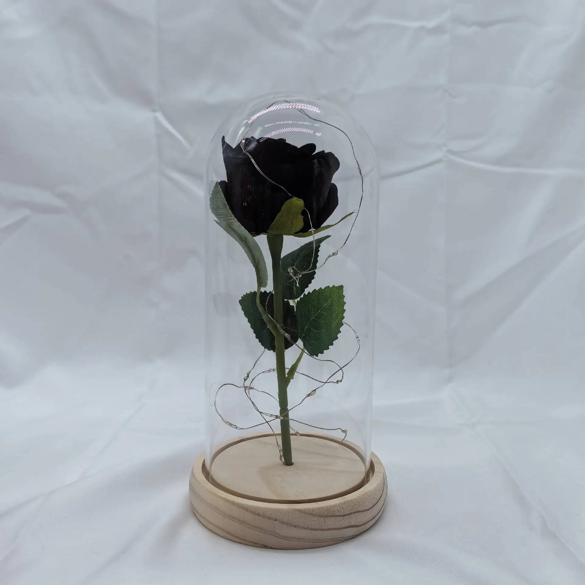 Artificial Rose Flowers Eternal Rose LED Light Foil Flower in Glass Cover Simulation Rose Flower Wedding Mother's Day Gifts