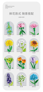 Eternal Block Flower Assembly Bouquet Desktop Decoration Block Flower Children's Puzzle Assembly Toy Bouquet