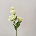 Large Artificial Eustoma Grandiflorum Roses Silk Simulation Flowers Home Wedding Garden Home Party Decoration Flores With Leaves