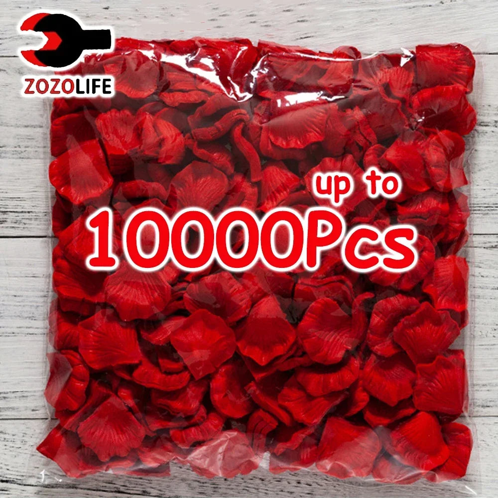 Pétalos de Rosa Artificial al Mayor — 100 a 10,000 Unidades, Multicolor, Bodas y San Valentín