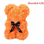 Artificial Flower Eternal Rose Teddy Bear for  Birthday Anniversary Gifts & Decor Miniatures A for my Girlfriend Valentine's Day
