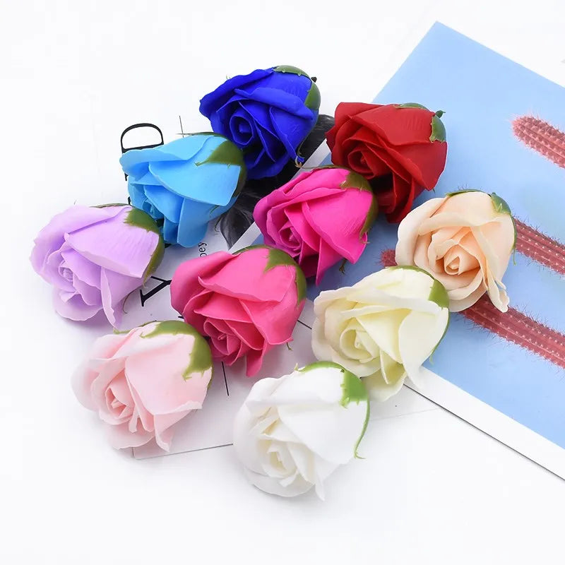 50/100pcs Artificial Rose Soap Eternal Flower Home Decoration Wedding bridalbouquet Diy Gift Box Scrapbook Outdoor garden bonsai
