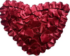 Yannew 300pcs Premade Handcrafted Silk Rose Petals for DIY Eternal Rose Flowers Bouquets with Stem Leaf Birthday Gifts for Women