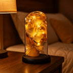 Romantic Eternal Rose Light Luminous Transparent Dome LED Eternal Flower Realistic Decorative Artificial Rose Light
