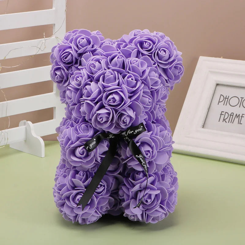 2025 New Artificial Flower Eternal Rose Teddy Bear for Mom Mother's Day Birthday Valentine's Day Anniversary Gifts & Decorations