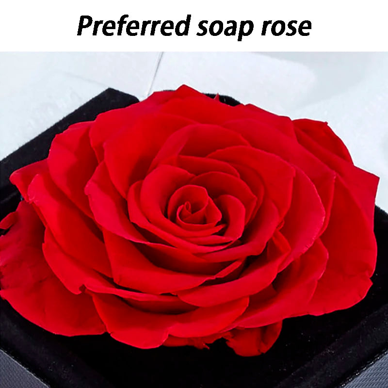 Eternal Rose Jewelry Box Necklace Packaging Boxes Luxury Jewelry Storage Display Box Valentine's Day Necklace Gift Boxes
