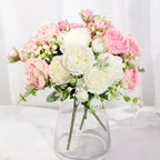 Rosa de Seda Tallo Real Touch — Ramo Nupcial, 5 Colores, Bodas y Eventos