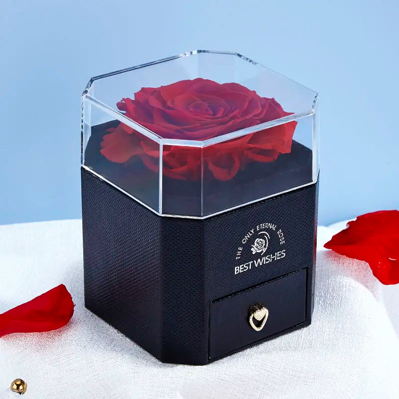 Eternal Rose Jewelry Box Necklace Packaging Boxes Luxury Jewelry Storage Display Box Valentine's Day Necklace Gift Boxes