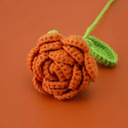 Hand Woven Roses Tulip Simulation Flower Preparation Handmade Flower Diy Wool Knitting Homemade Crochet Bouquet Finished Product