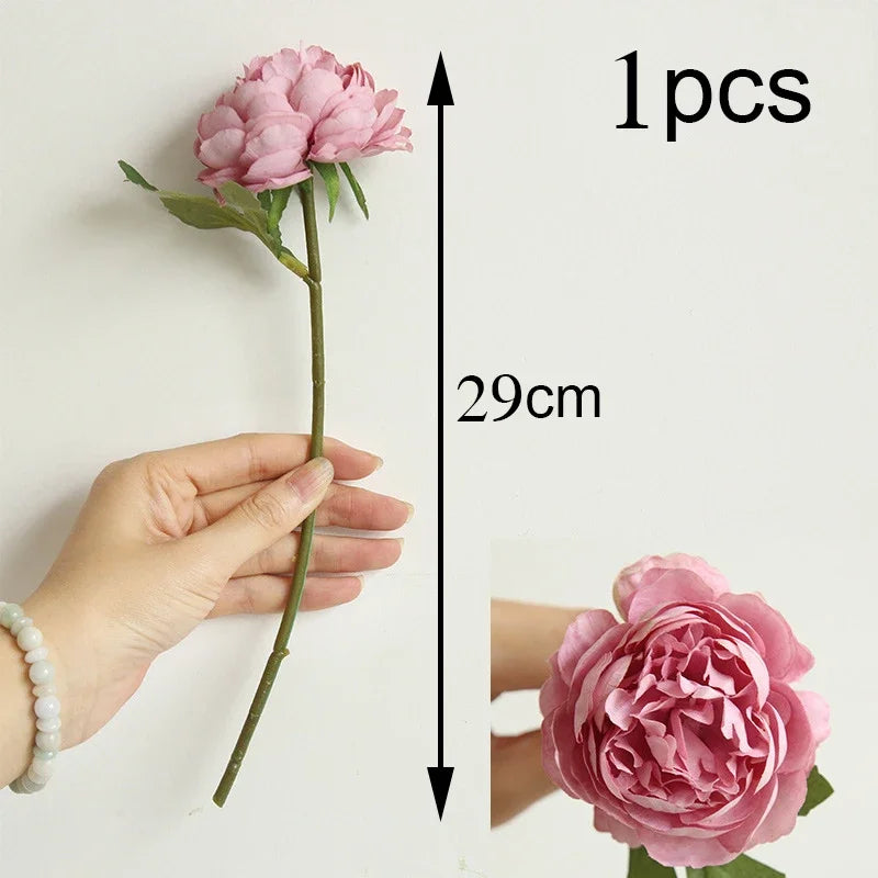 Rosas de Seda Flor Grande — Ramo Lujoso, 34 Colores, Disponible al Mayor