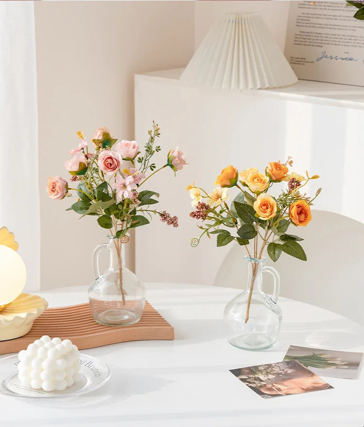 Ramo de Peonía y Rosa de Seda Otoño — 6 Colores, DIY Sala, Jardín y Boda