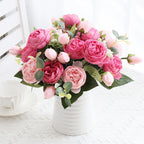Rosas de Seda Flor Grande — Ramo Lujoso, 34 Colores, Disponible al Mayor