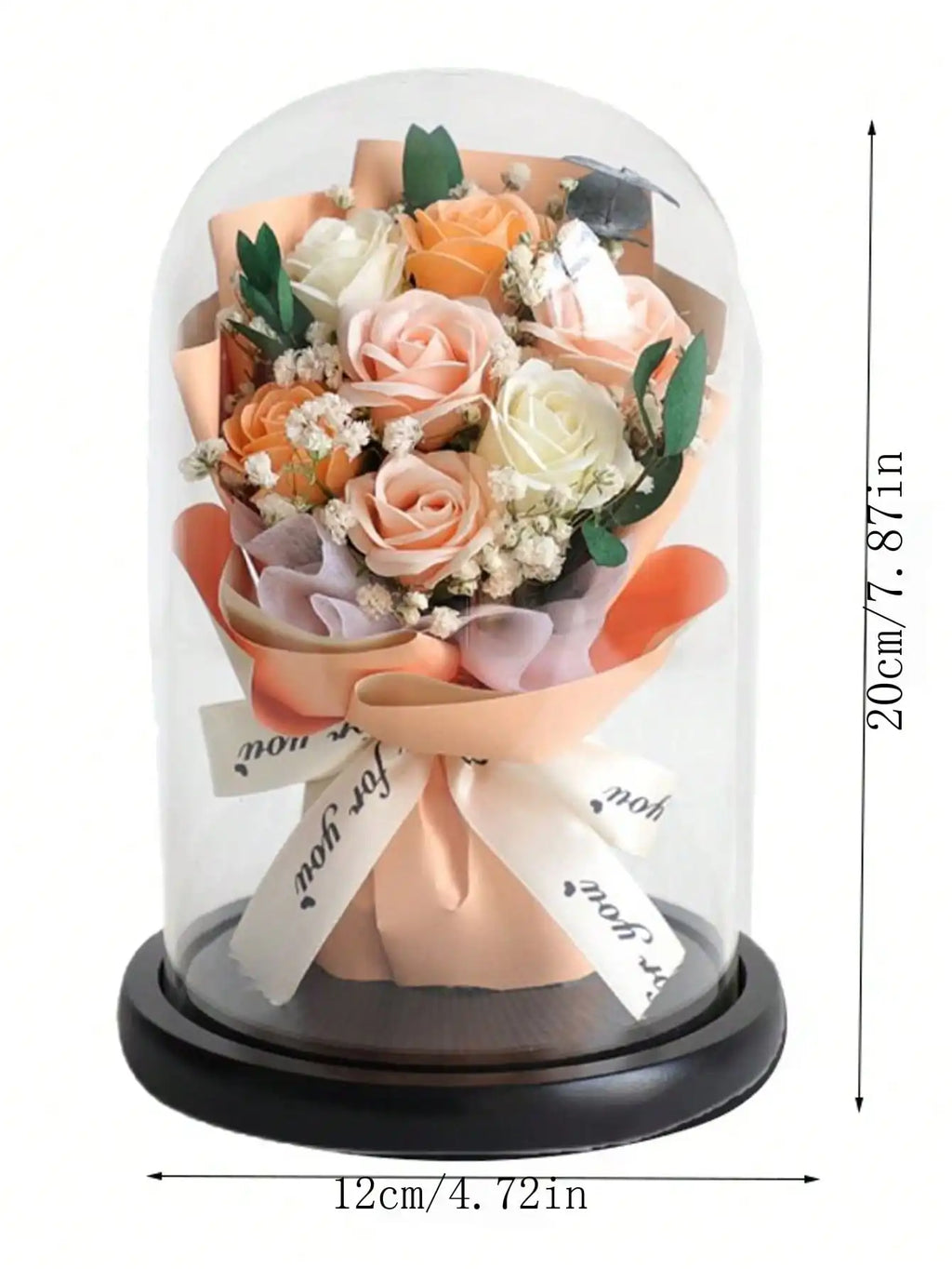 Forever Preserved Real Rose in Glass Dome Women Valentines Day Gifts Eternal Flower for Mother's Day Anniversary Birthday