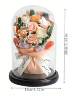Forever Preserved Real Rose in Glass Dome Women Valentines Day Gifts Eternal Flower for Mother's Day Anniversary Birthday