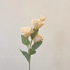 Large Artificial Eustoma Grandiflorum Roses Silk Simulation Flowers Home Wedding Garden Home Party Decoration Flores With Leaves