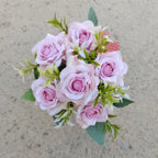YO CHO Artificial Silk Rose Flower  6 Heads  Home Decoration  Wedding Party Aritificial Rose Flower