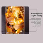 Romantic Eternal Rose Light 3 Heads Soap Flower Transparent Dome Artificial Rose Light Luminous Realistic LED Eternal Flower