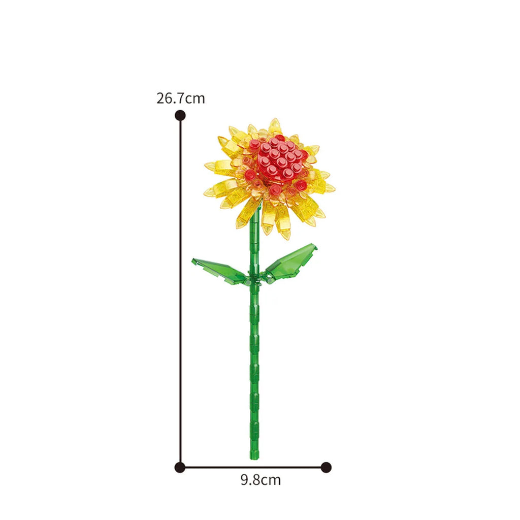 Eternal Block Flower Assembly Bouquet Desktop Decoration Block Flower Children's Puzzle Assembly Toy Bouquet