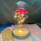 Rose Light Beautiful Realistic Looking Night Light Rose Eternal Flower Party Supplies LED Simulation Rose Flower Valentine's Day