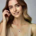 Eternal Rose Gift Box With Heart-Shaped Necklace, Perfect For Women,Mums,Birthdays,Valentine's Day & Christmas, Jewelry Gift Box