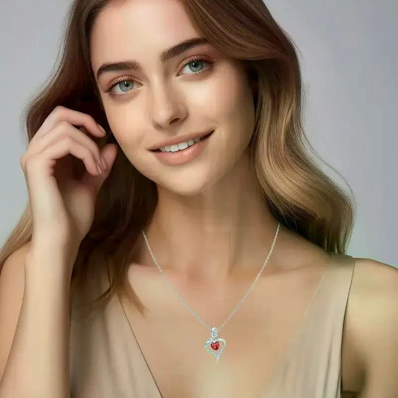 Eternal Rose Gift Box With Heart-Shaped Necklace, Perfect For Women,Mums,Birthdays,Valentine's Day & Christmas, Jewelry Gift Box