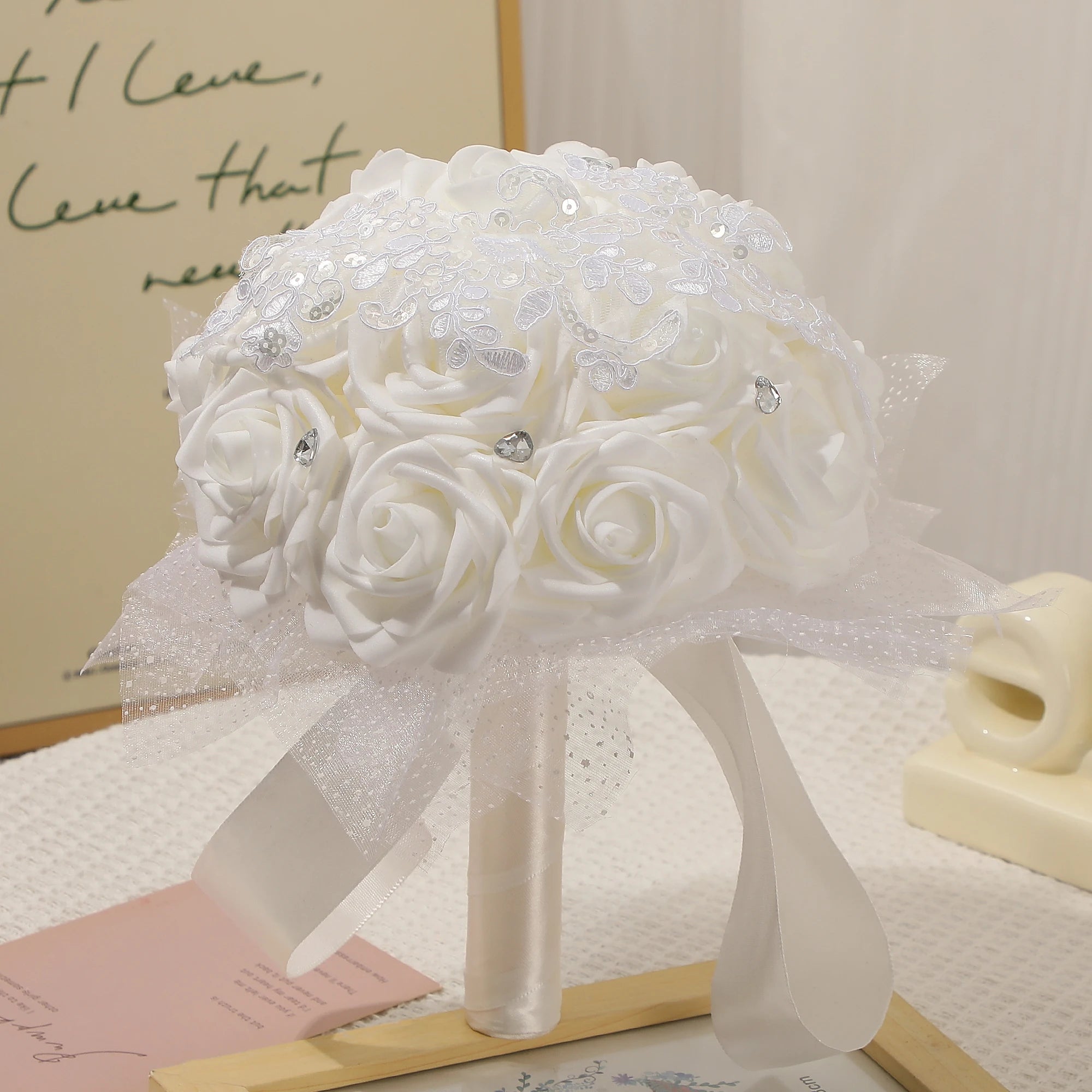 Elegant Artificial Rose Bouquet Ideal for Weddings Engagements Parties Perfect Gift for Anniversary Valentine's Day