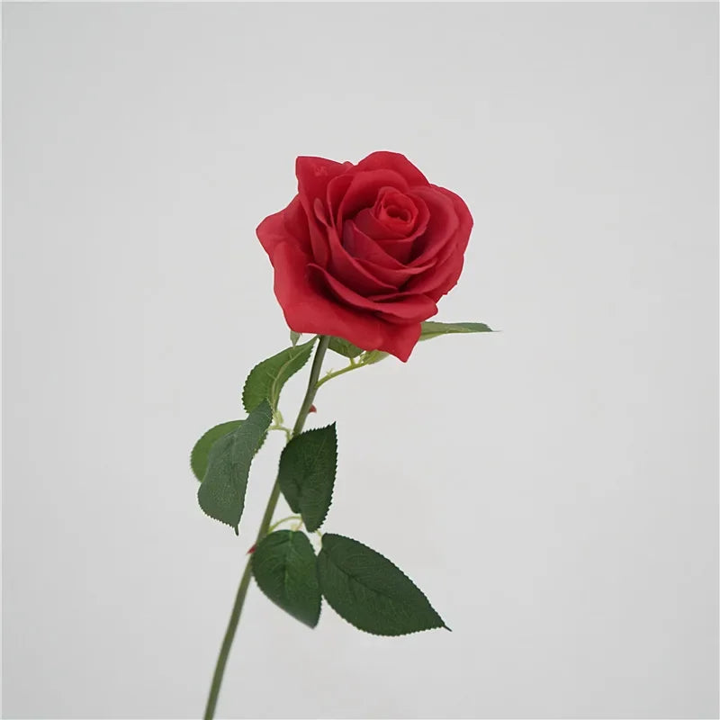 Rosas Látex Real Touch con Humedad — Ramo 5 Tallos, 8 Colores, Novia y San Valentín