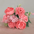 Rosas de Seda Flor Grande — Ramo Lujoso, 34 Colores, Disponible al Mayor