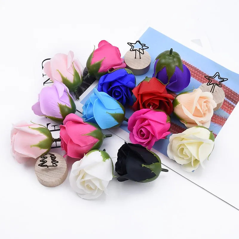50/100pcs Artificial Rose Soap Eternal Flower Home Decoration Wedding bridalbouquet Diy Gift Box Scrapbook Outdoor garden bonsai