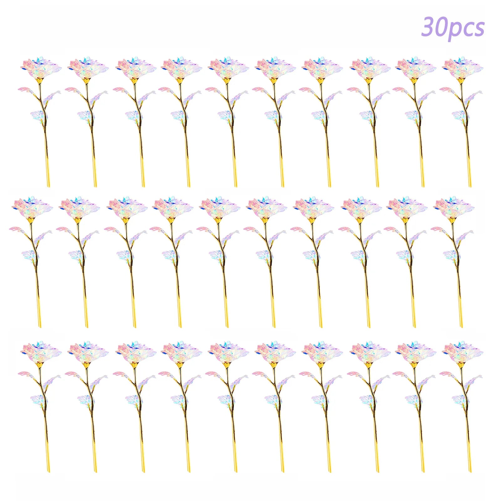 5-50pcs Eternal Rose Colorful Galaxy Artificial Flowers 24k Gold Foil Artificial Rose For Girlfriend Valentine'S Day Gifts