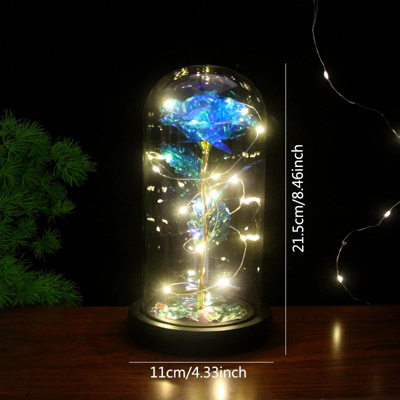 Rose Light Beautiful Realistic Looking Night Light Rose Eternal Flower Party Supplies LED Simulation Rose Flower Valentine's Day