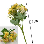 Ramo de Rosas e Hortensias de Seda — 6 Colores, Hogar, Jardín y Boda