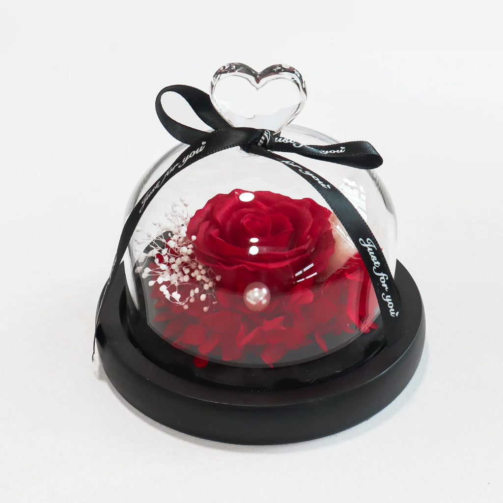 Exclusive Eternal Rose in Glass Dome Artificial Soap Rose Valentine's Day Birthday Christmas Gifts for Women Girlfriends